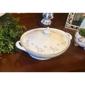 RARE Royal Doulton Cotillion H4962 VTG Fine Bone China Vegetable Bowl w/ Lid